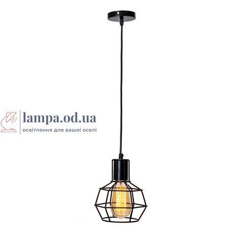 Подвесной светильник E27 Levistella 756PR1618-1 BK, 60W, черный металл, стиль лофт LVS03211 фото