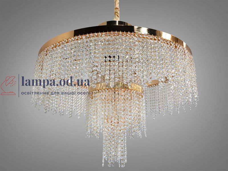 Люстра кристальная Diasha 376-800GD золото LED 165Вт многоярусная подвесная 376-800GD фото