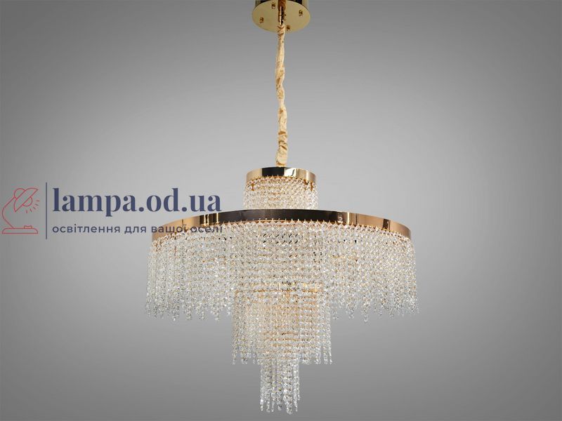 Люстра кристальная Diasha 376-800GD золото LED 165Вт многоярусная подвесная 376-800GD фото