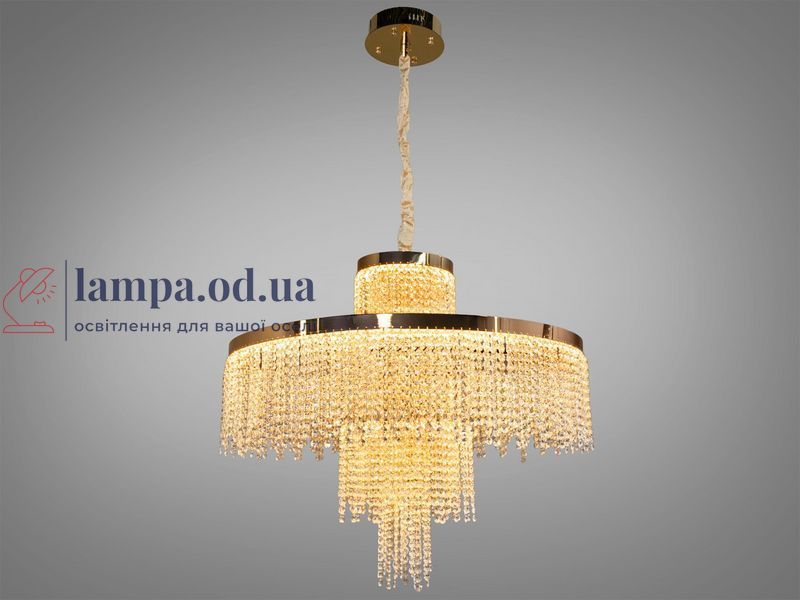 Люстра кристальная Diasha 376-800GD золото LED 165Вт многоярусная подвесная 376-800GD фото
