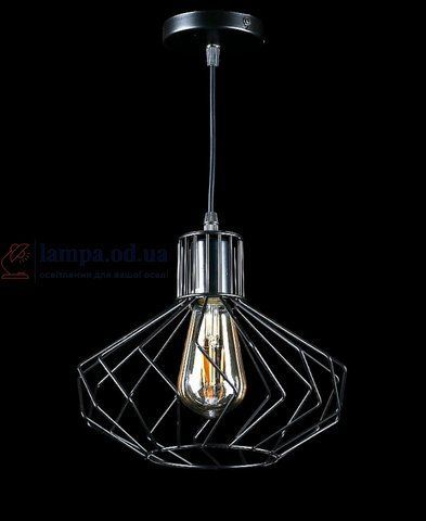 Потолочная люстра Splendid Ray L537/1S, E27, регулируемая, черный металл, современный стиль, диаметр 25 см 30426191 фото
