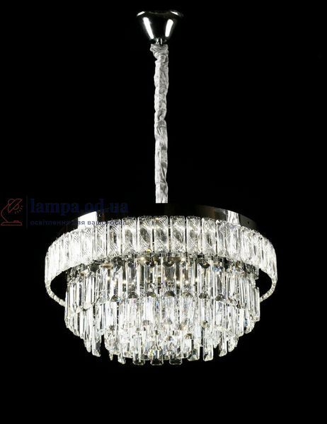 Splendid Ray L1195/500/5+LED (CR), кришталева люстра хром 50 см на 5 ламп E14 з LED та пультом 30438646 фото