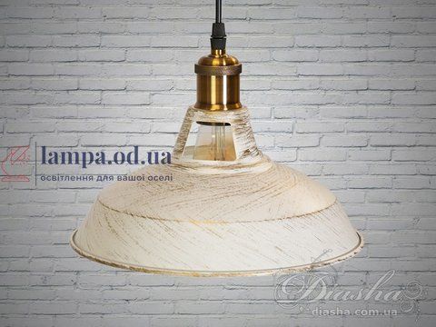 Світильник підвісний Diasha 6857-270-WH-G Loft, 1 лампа E27, регулювання висоти, діаметр 27 см, металевий, сучасний стиль 6857-270-WH-G фото