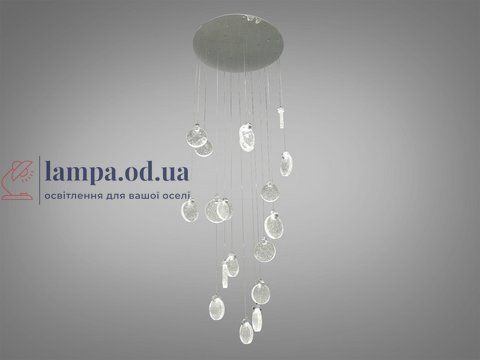 Стельова люстра LED Diasha 3008/18HR, 32W, хром, сучасний стиль для вітальні, кухні, офісу 3008/18HR фото