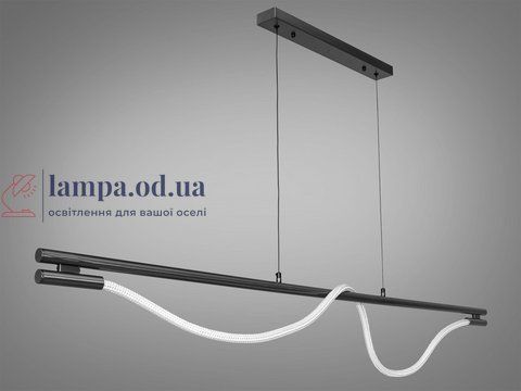 Люстра світлодіодна Diasha 9609-L1600BHR Шланг, 20W, чорний хром, регульована висота, сучасний стиль для коридору, вітальні, 9609-L1600BHR фото