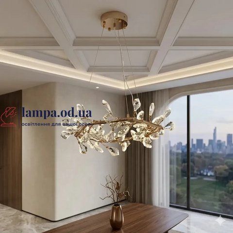 Дизайнерская подвесная LED люстра для гостиной Splendid Ray L2501/600/48 (SGD) на 48 источников света золото до 22 м&sup2; 30434604 фото
