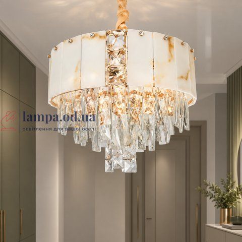 Хрустальная люстра Diasha 6627-400G, золото, 8xE14, до 40 Вт/лампа, 40 см, до 18 м&sup2; 6627-400G фото