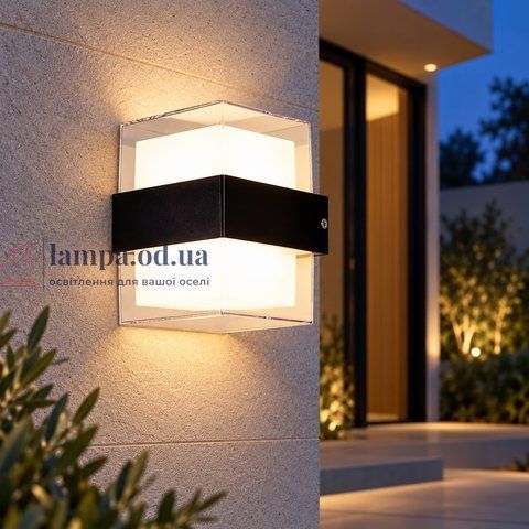 Уличное LED бра с прозрачным квадратным рассеивателем Levistella 991L60, 7 Вт, 4000K, черное, IP54 LVS7251 фото