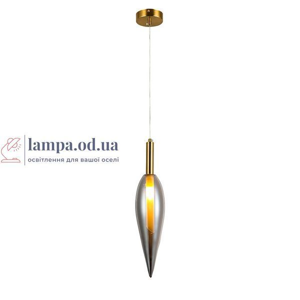 Подвесной стеклянный светильник Levistella 800P3351-1 AB+SM, античная латунь и дымчатое стекло, 1 лампа G9 LVS7138 фото