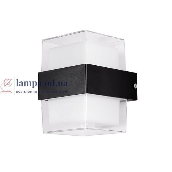 Уличное LED бра с прозрачным квадратным рассеивателем Levistella 991L60, 7 Вт, 4000K, черное, IP54 LVS7251 фото