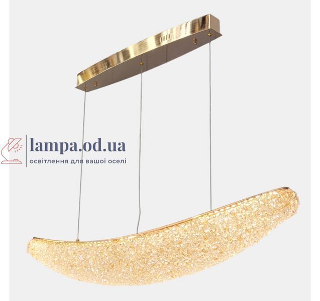 Линейная золотая хрустальная светодиодная люстра Artlight 567-1100LGD с медовыми кристаллами 75W 567-1100LGD фото