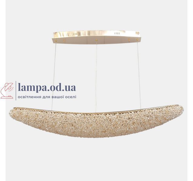 Линейная золотая хрустальная светодиодная люстра Artlight 567-1100LGD с медовыми кристаллами 75W 567-1100LGD фото