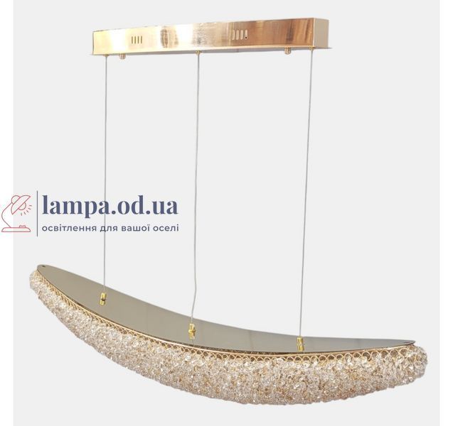 Линейная золотая хрустальная светодиодная люстра Artlight 567-1100LGD с медовыми кристаллами 75W 567-1100LGD фото