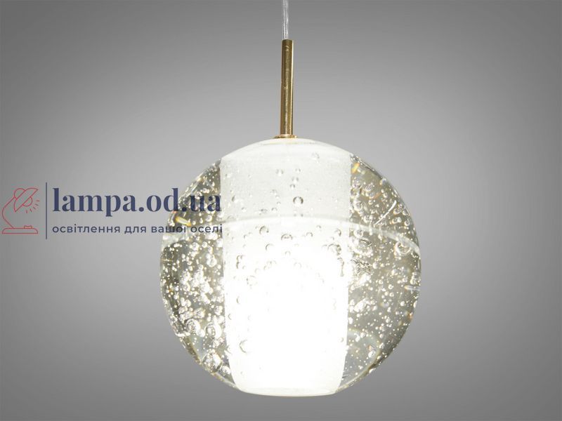 Люстра стельова LED Diasha 3006/1G G4, 1 лампа, метал, скло, сучасний стиль, регулювання висоти, IP20 3006/1G фото