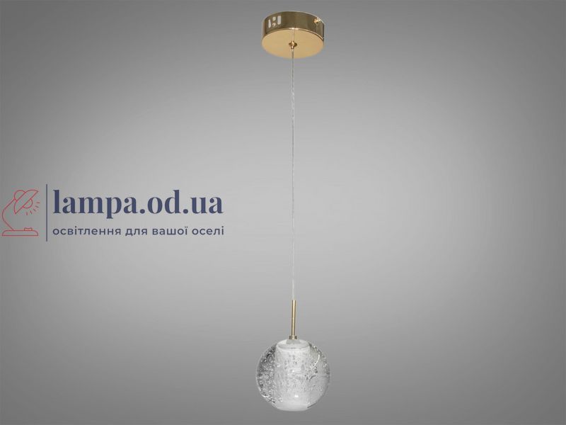 Люстра стельова LED Diasha 3006/1G G4, 1 лампа, метал, скло, сучасний стиль, регулювання висоти, IP20 3006/1G фото