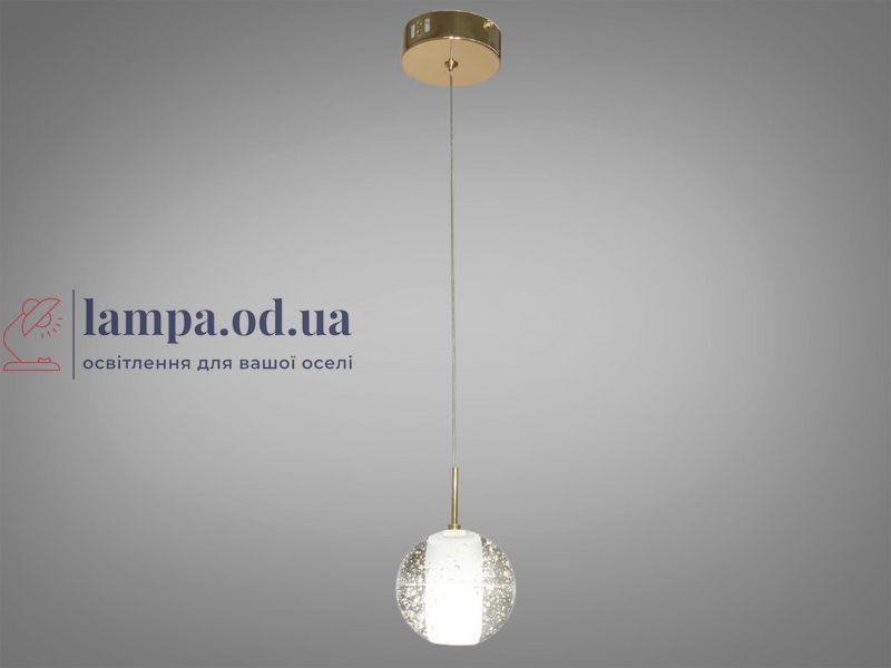 Люстра стельова LED Diasha 3006/1G G4, 1 лампа, метал, скло, сучасний стиль, регулювання висоти, IP20 3006/1G фото