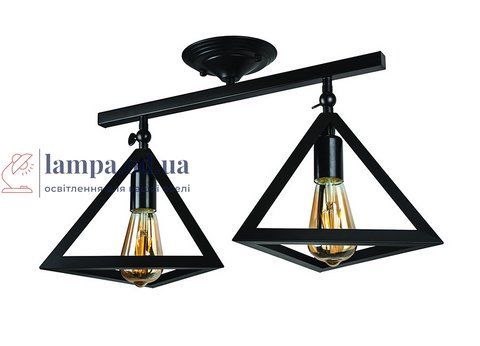 Люстра стельова Levistella 756XPR220F-2 BK, E27, чорний, 2 лампи, сучасний стиль для дому LVS2786 фото