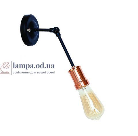 Бра настінне Levistella 752WG2006-1, E27, 60W, чорний з рожевим золотом, сучасний стиль для дому LVS04239 фото