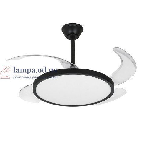 Люстра вентилятор потолочна LED Levistella 7943043 (42) BK, 40W, чорний, сучасний стиль з пультом LVS5205 фото