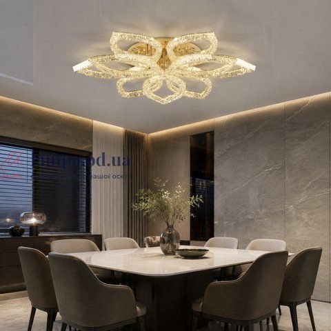 Світлодіодна люстра Splendid Ray LD/9B LED (GD), золото, білий, 120 Вт, від 18-28 м&sup2; 30438813 фото