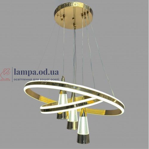 Подвесная люстра кольца Linisoln 100-3 FG металл, акрил LED-лента 3000-4000-6000К 100Вт 110см 100-3 FG фото