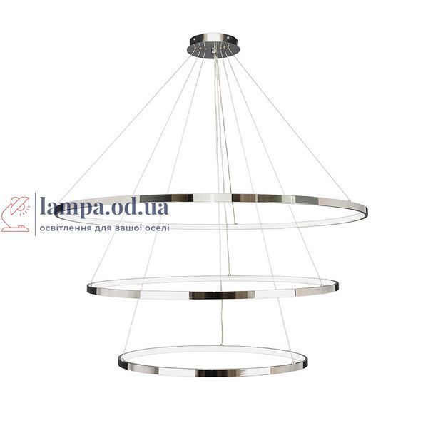 Люстра стельова LED Levistella 7529832-3A CHROME LED (600+800+1000), 164W, три режими світла, хромований метал, сучасний стиль, LVS5153 фото