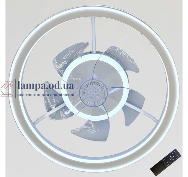 Стельова LED-люстра-вентилятор Artlight WG5114AWH, біла, 55 Вт, від 10-18 м&sup2; WG5114AWH фото