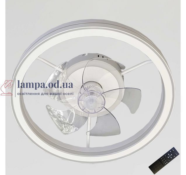 Стельова LED-люстра-вентилятор Artlight WG5114AWH, біла, 55 Вт, від 10-18 м&sup2; WG5114AWH фото