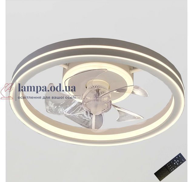 Стельова LED-люстра-вентилятор Artlight WG5114AWH, біла, 55 Вт, від 10-18 м&sup2; WG5114AWH фото