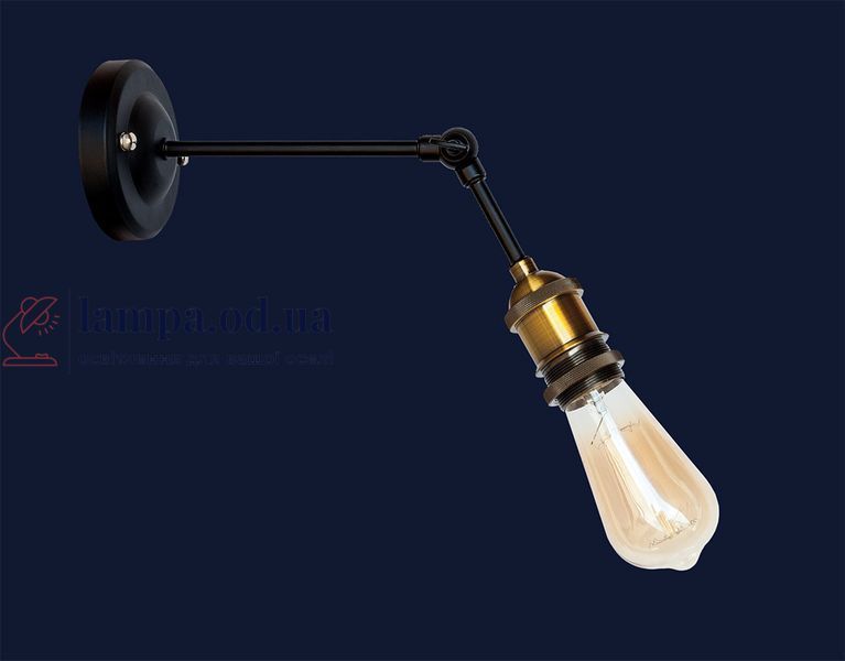 Бра настінне Levistella 752WM1202-1, E27, 60W, чорний з золотим патроном, сучасний стиль для дому LVS04375 фото