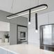 Люстра подвесная LED Diasha 5221B/1200BK черная овальная 57 Вт 5221B/1200BK фото 1