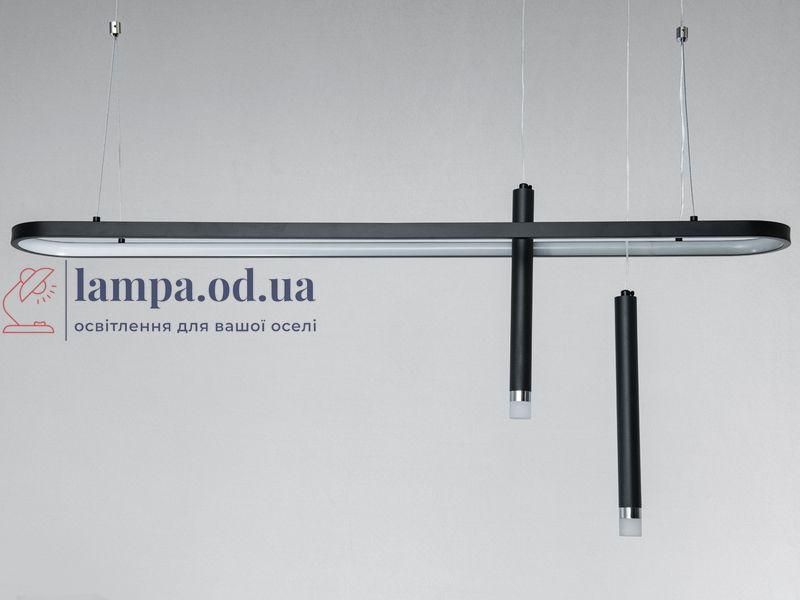 Люстра подвесная LED Diasha 5221B/1200BK черная овальная 57 Вт 5221B/1200BK фото