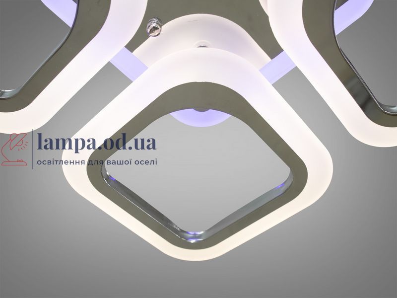Потолочный светильник LED Diasha AS8060/4HR, 50W, 3200K/4100K/6000K, акрил, хром, современный стиль для дома AS8060/4HR LED 3color d фото