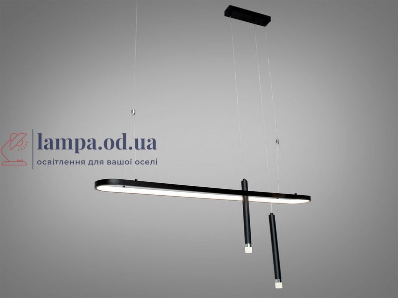 Люстра подвесная LED Diasha 5221B/1200BK черная овальная 57 Вт 5221B/1200BK фото